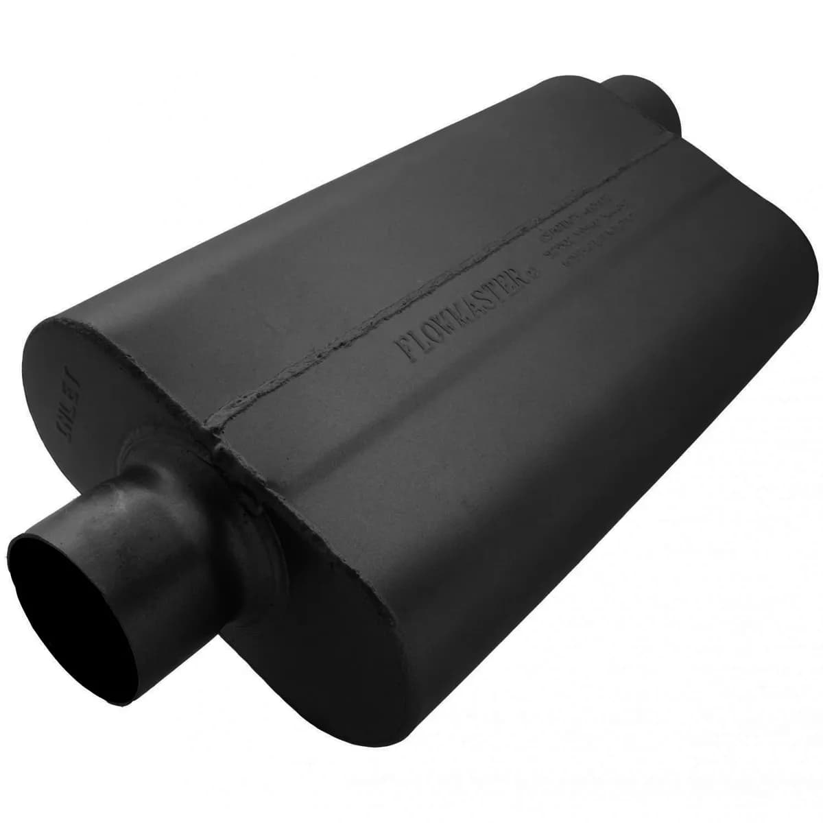 50 Series Delta Flow Muffler 3.00in IN (C) / OUT (O): ea 16 Gauge Aluminized Steel
