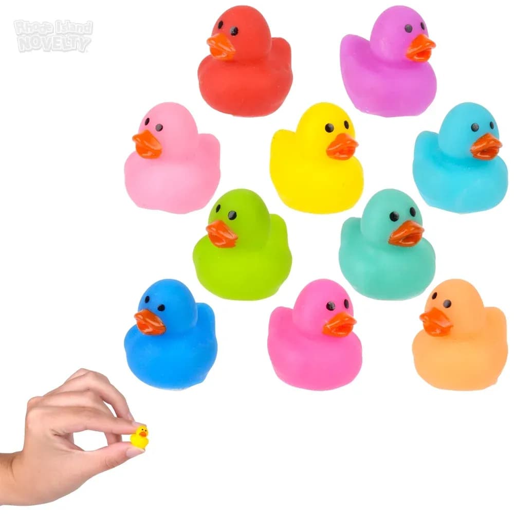 Micro Rubber Ducky Assorted Colors 0.65\"