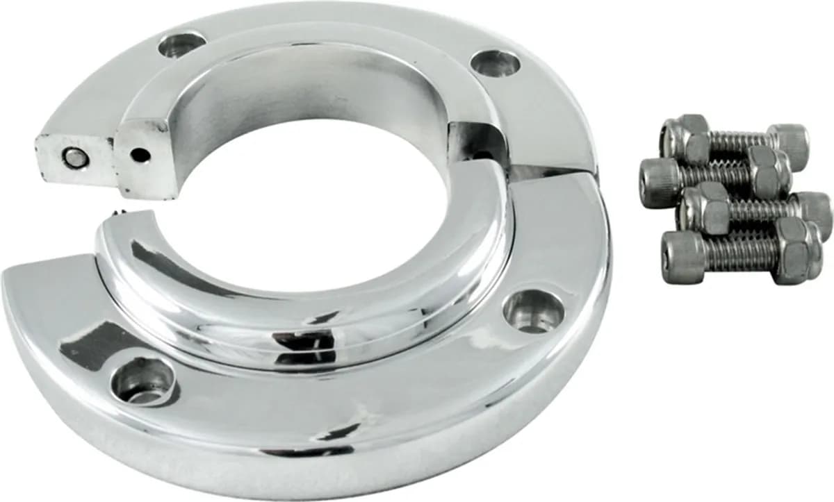 Borgeson - Steering Column Mount - P/N: 909008 - Steering column split swivel floor mount. Polished aluminum. Fits 2 in. diameter steering columns.