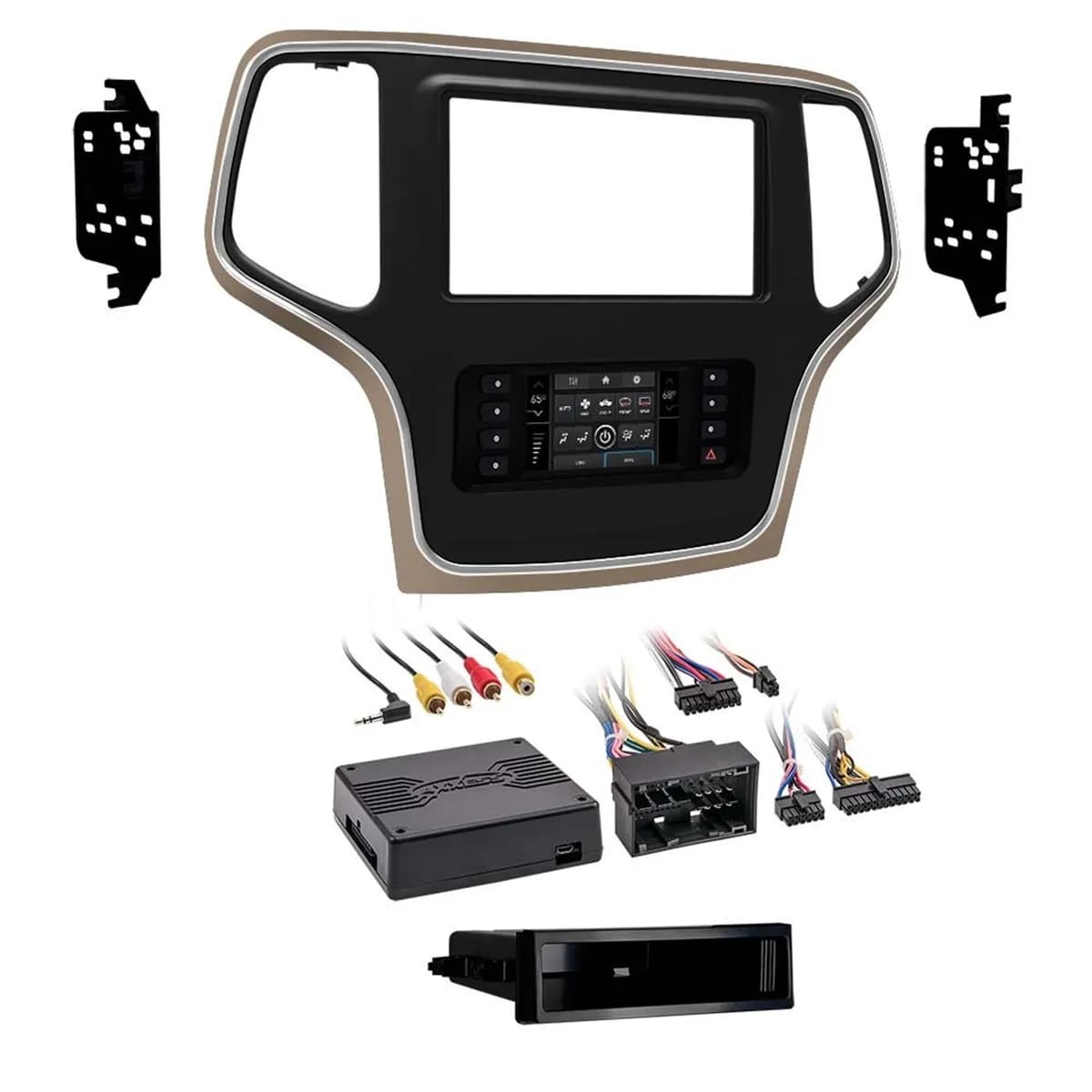 Radio Installation Kit; ISO DIN Radio Provision; w/Pocket; Bronze Trim;