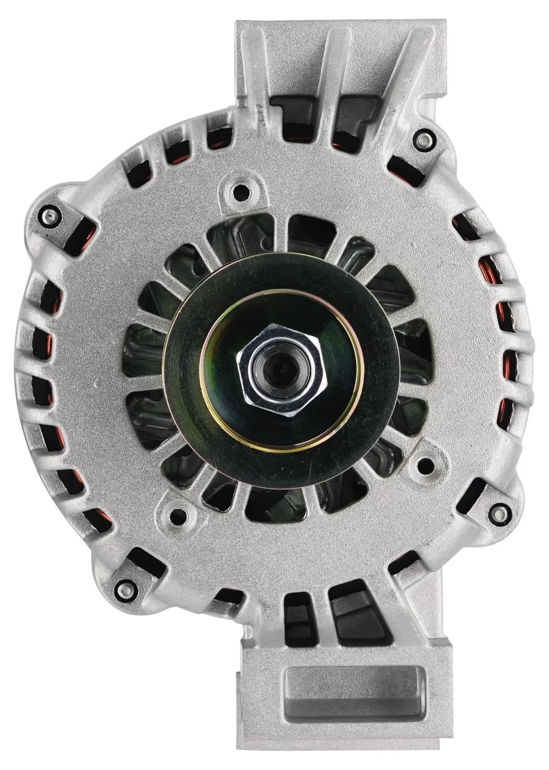 Alternator; AD244; Transverse Mount; 220 Amp; 150 Idle; w/4 Pin Voltage Regulator; Natural;