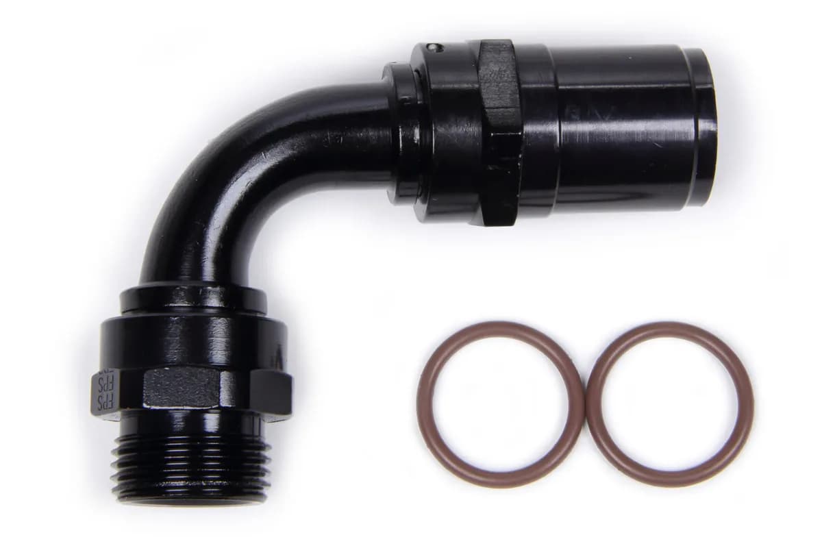 #12 Male Rad. Fitting x 90 Racerite Crimpon Hose End