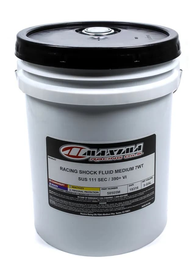 Racing Shock Fluid Performance Auto Medium 7wt 111/390 5 Gal Pail