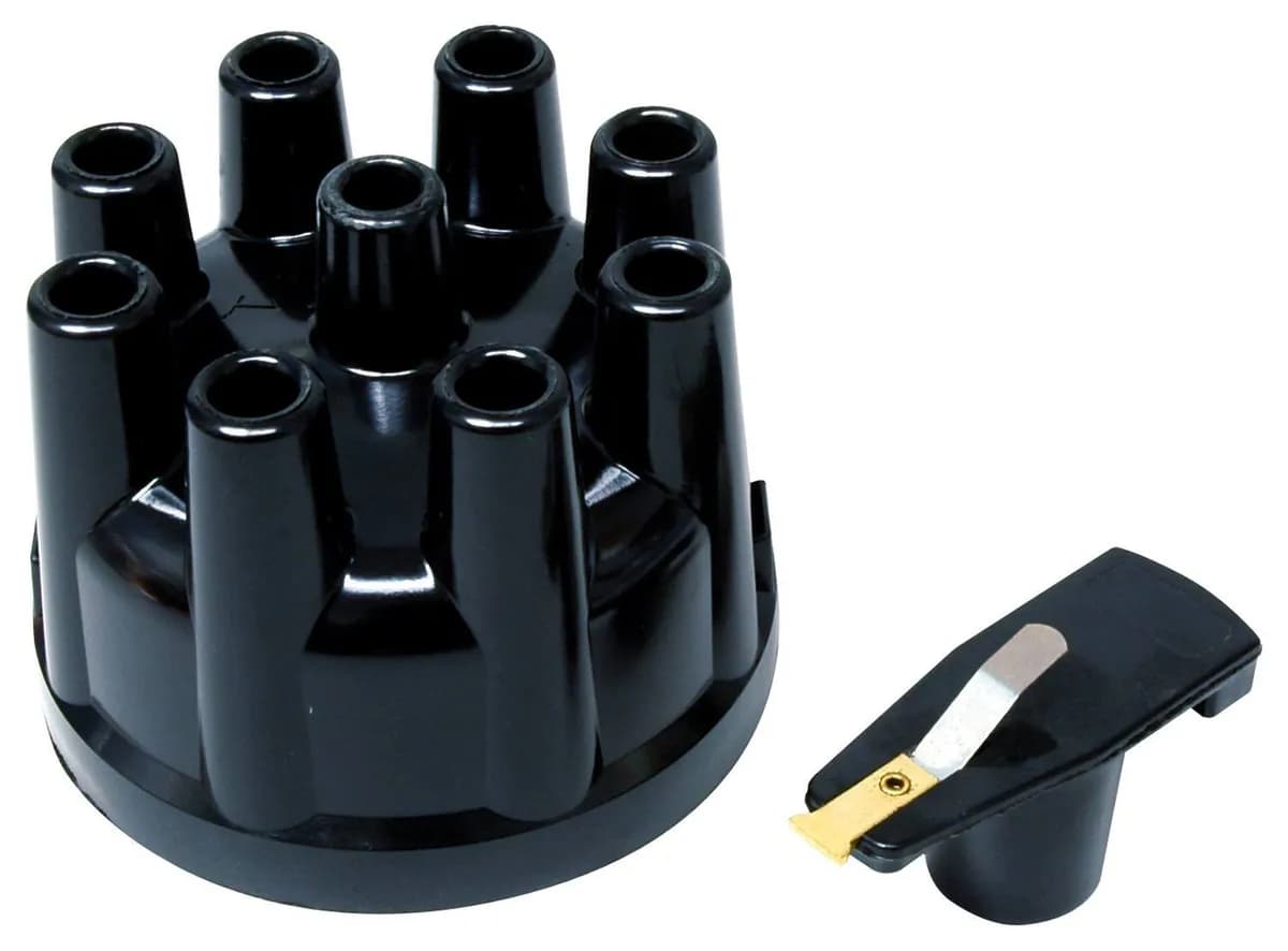 Ford v8 Street Fire Cap And Rotor Kit For Socket Style Blac