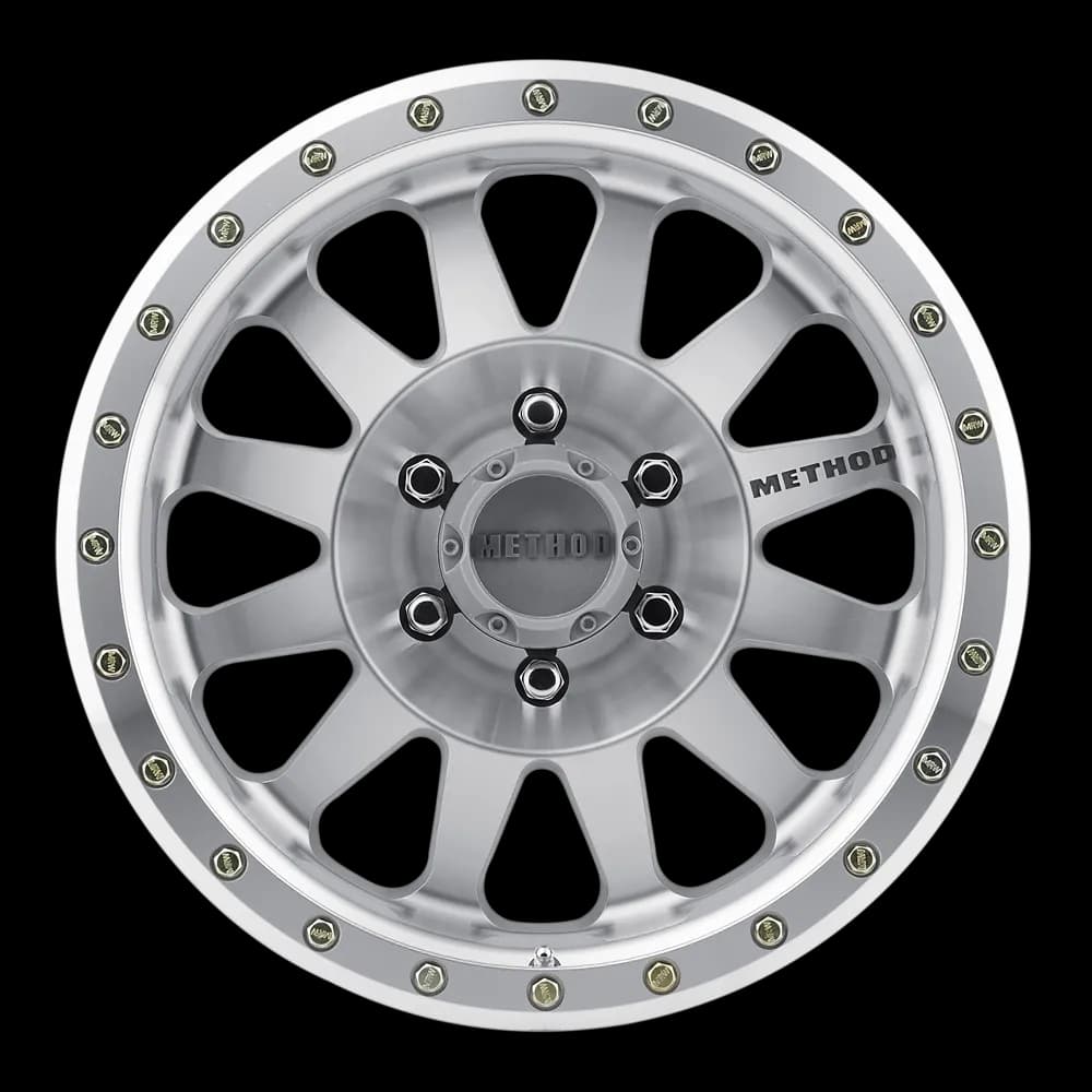 Aluminum Wheels 18x9 Double Standard MR304 Bolt Pattern 6 On 139.7 Offset -12 Lip Size 3.86 Machined SL Clear Coat Method