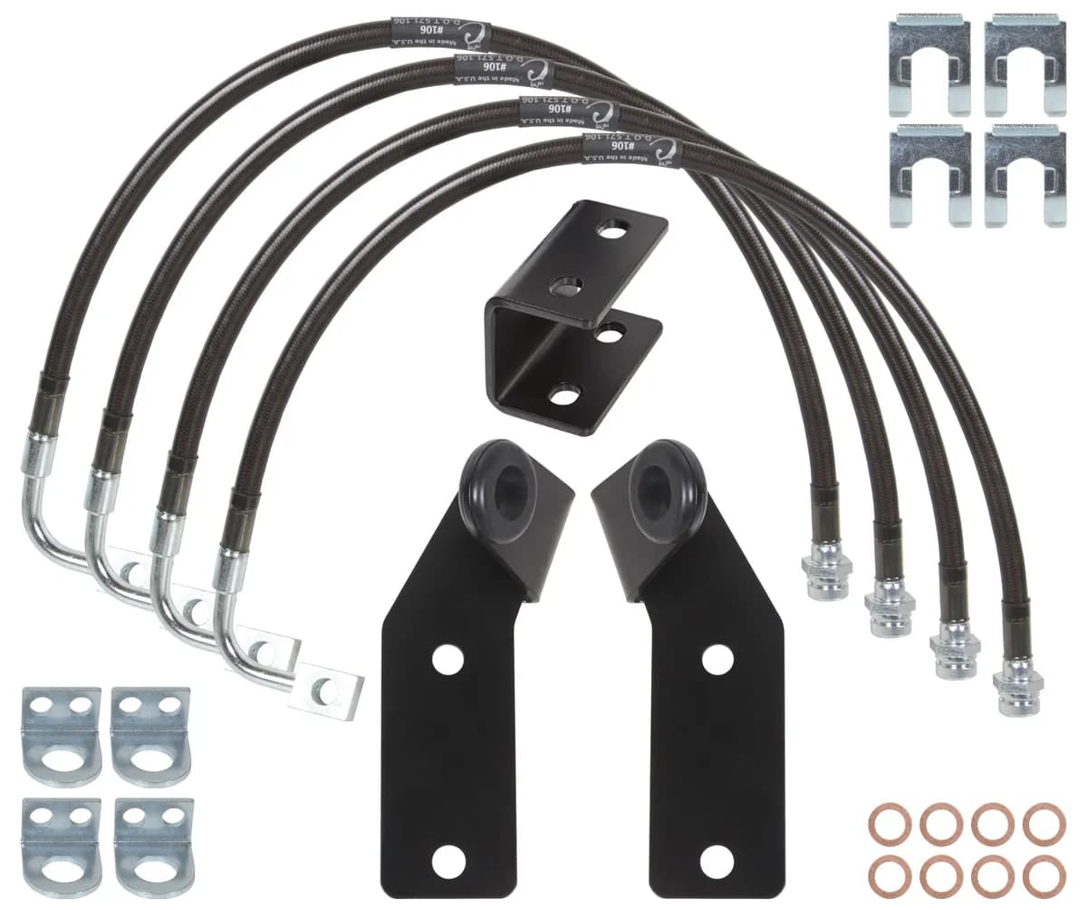 1117 Wrangler Jku 4x4 Extended Brake Lines Guides And Ebrake Drop 3.0in Lift