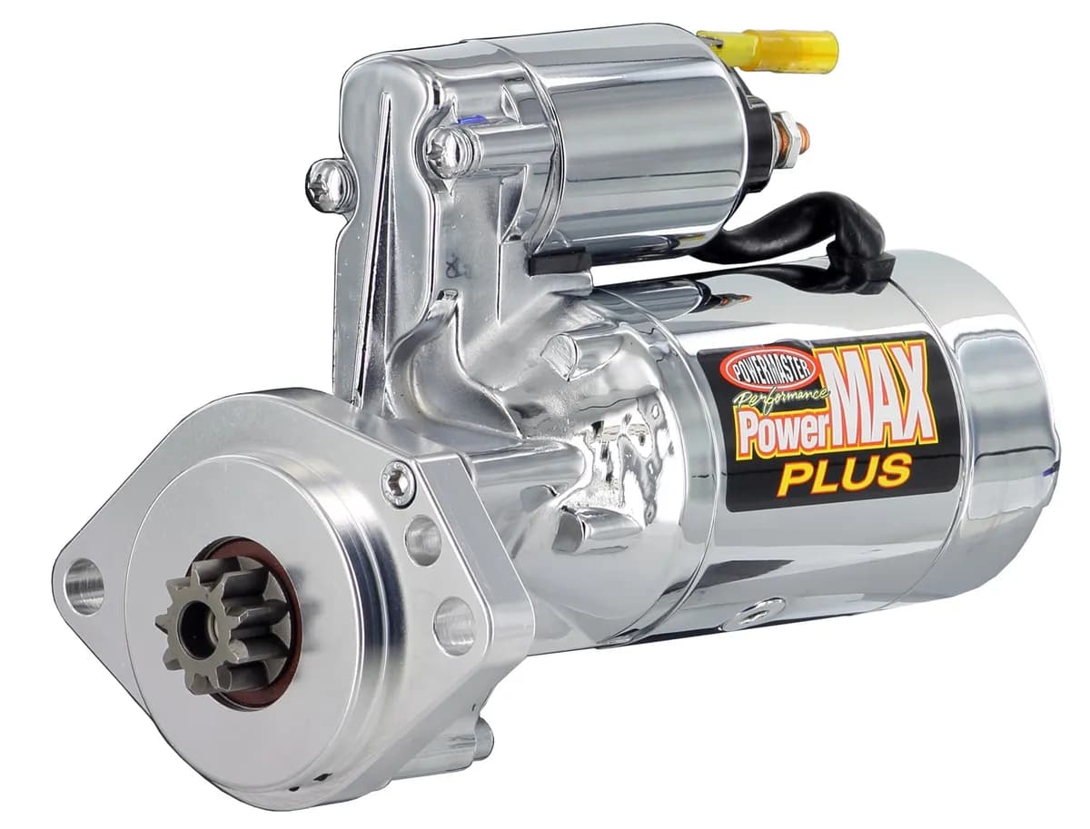 PowerMax Plus Starter; 16:1 Compression Ratio; 3.7:1 Gear Reduction; Billet Black/Chrome; For Circle Track Applications w/Bert Brinn Transmission;