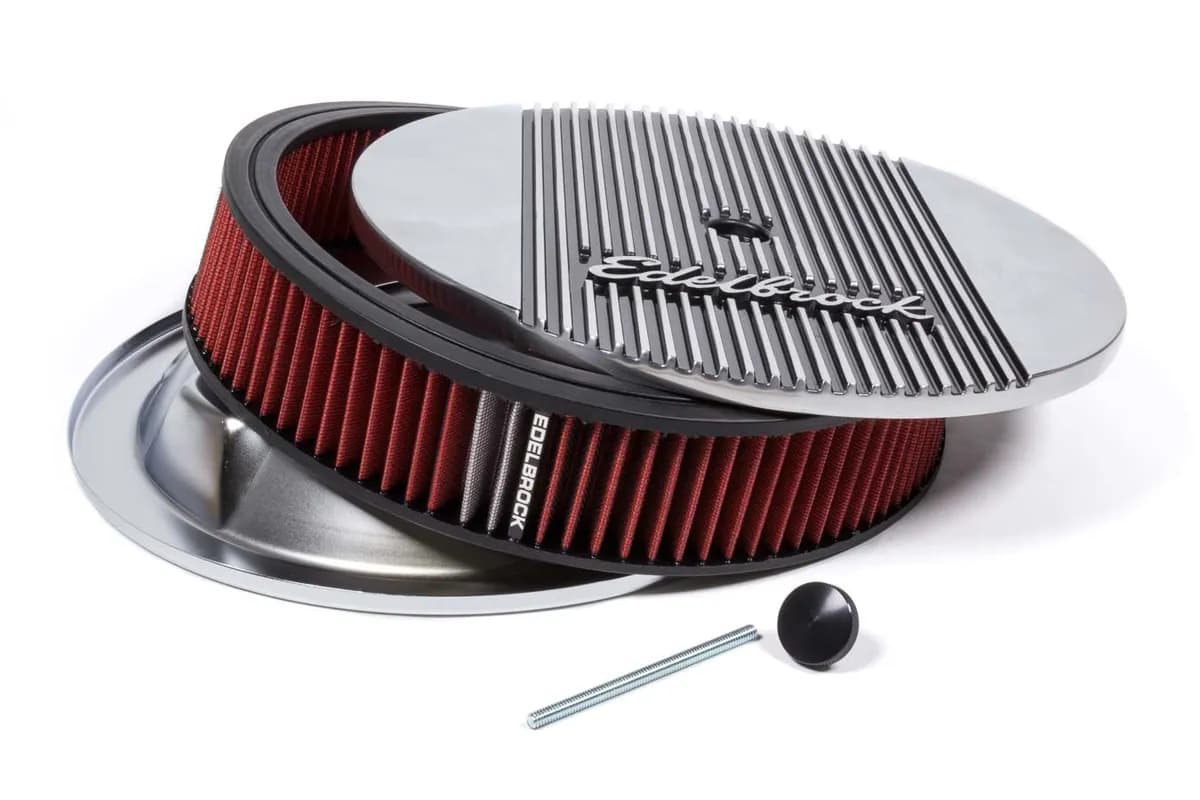 Edelbrock 4268 Elite 2 Series Polished 14 Round Air Cleaner - 3 Pro-Flo Element