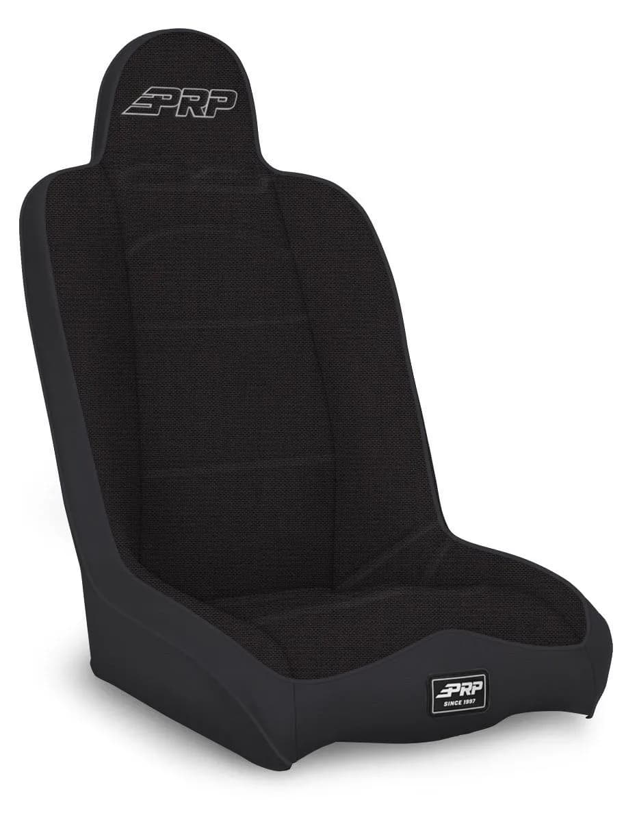 Daily Driver High Back Suspension Seat; All Black;silver Out Two Neck Slots