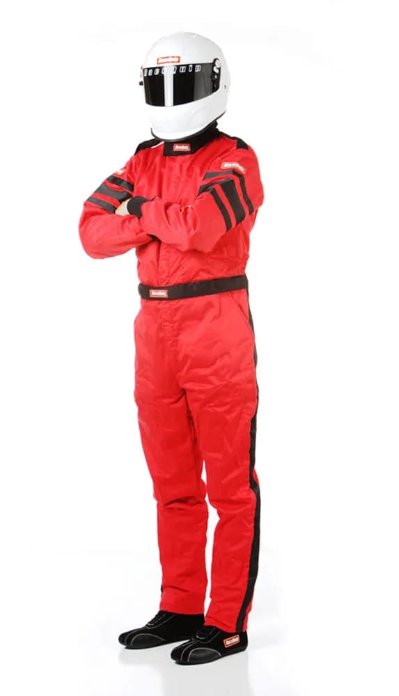 One Piece Multi Layer Racing Driver Fire Suit; Sfi 3.2a/ 5 ; Red Xlarge
