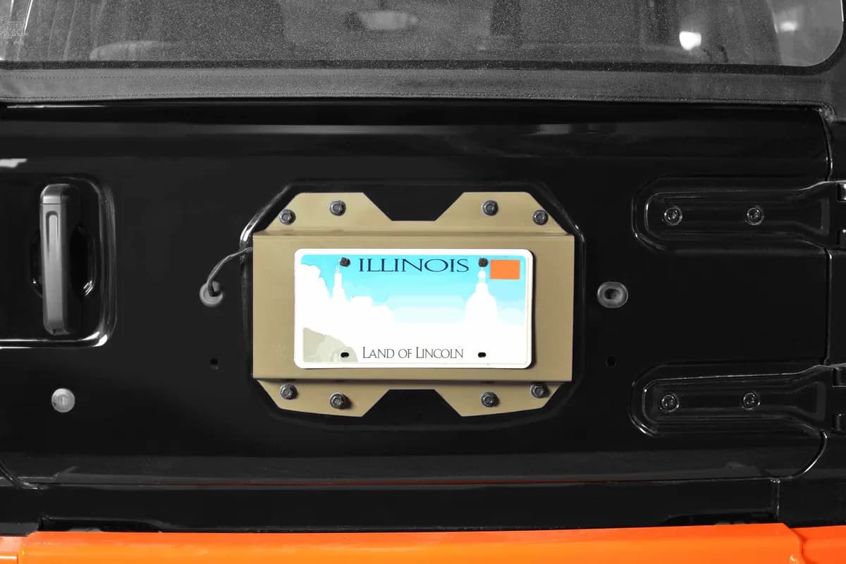 Exterior Accessories 2018 to Present License Plate Brackets Military Beige