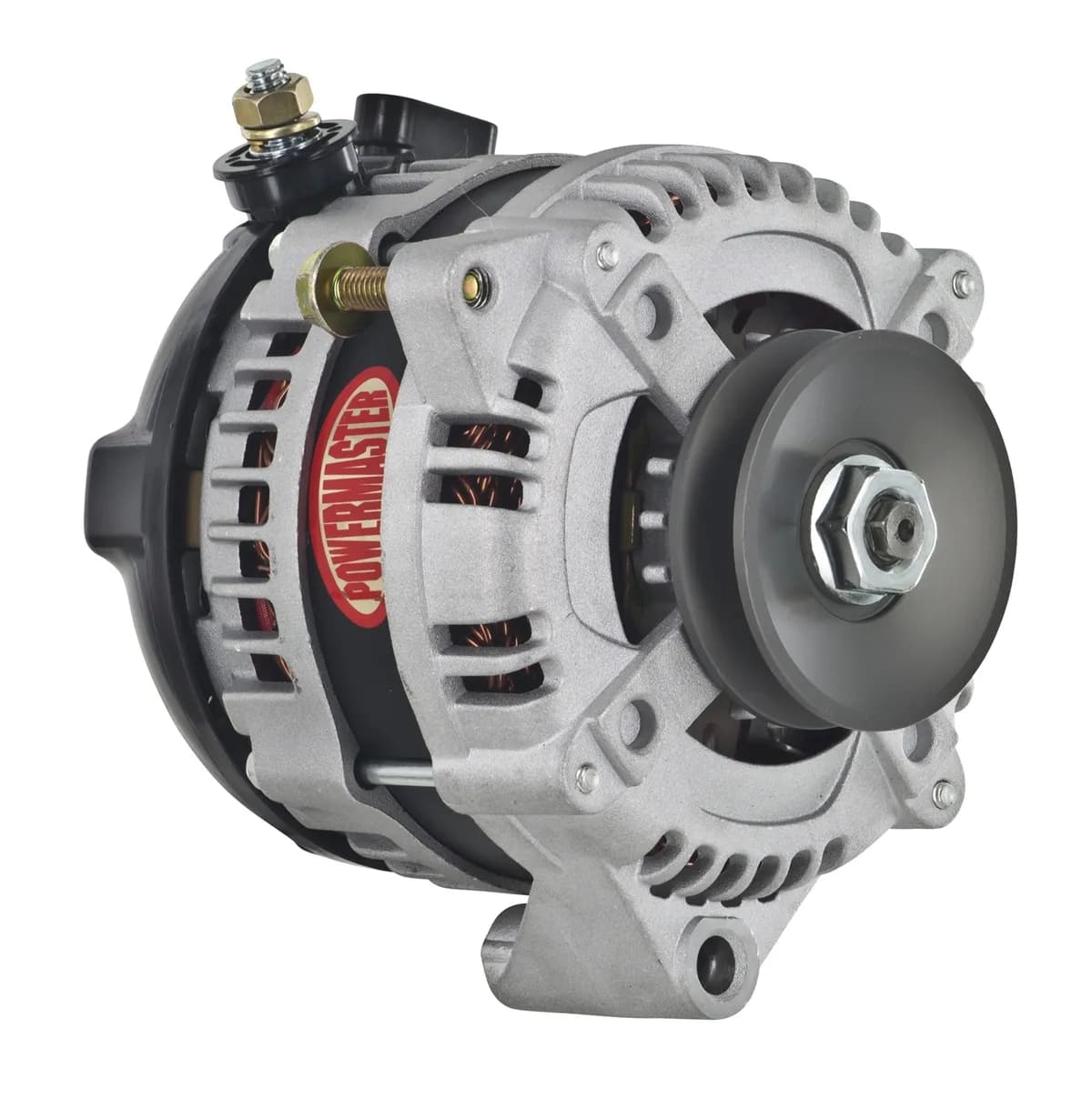 Alternator; GM; 175 Amp; 1 Wire Hair Pin Style; Offset Left; CS130; CS130D; 1 Groove V Type; 175Top/145 Idle; Natural;