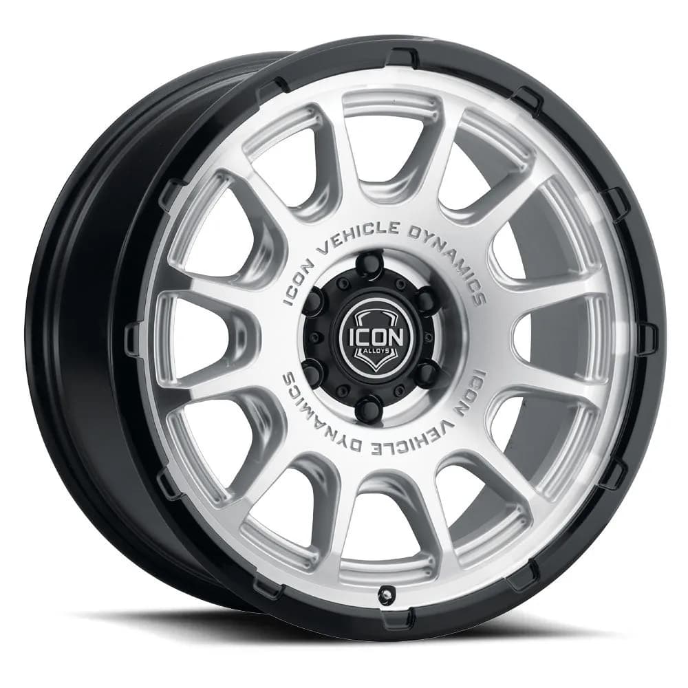 Icon Suspension Icon Alloys Rancho Silver Mach w gb Lip - 20 x 9 / 6 x 5.5 / 16mm / 5.625 bs 8420909056smgb