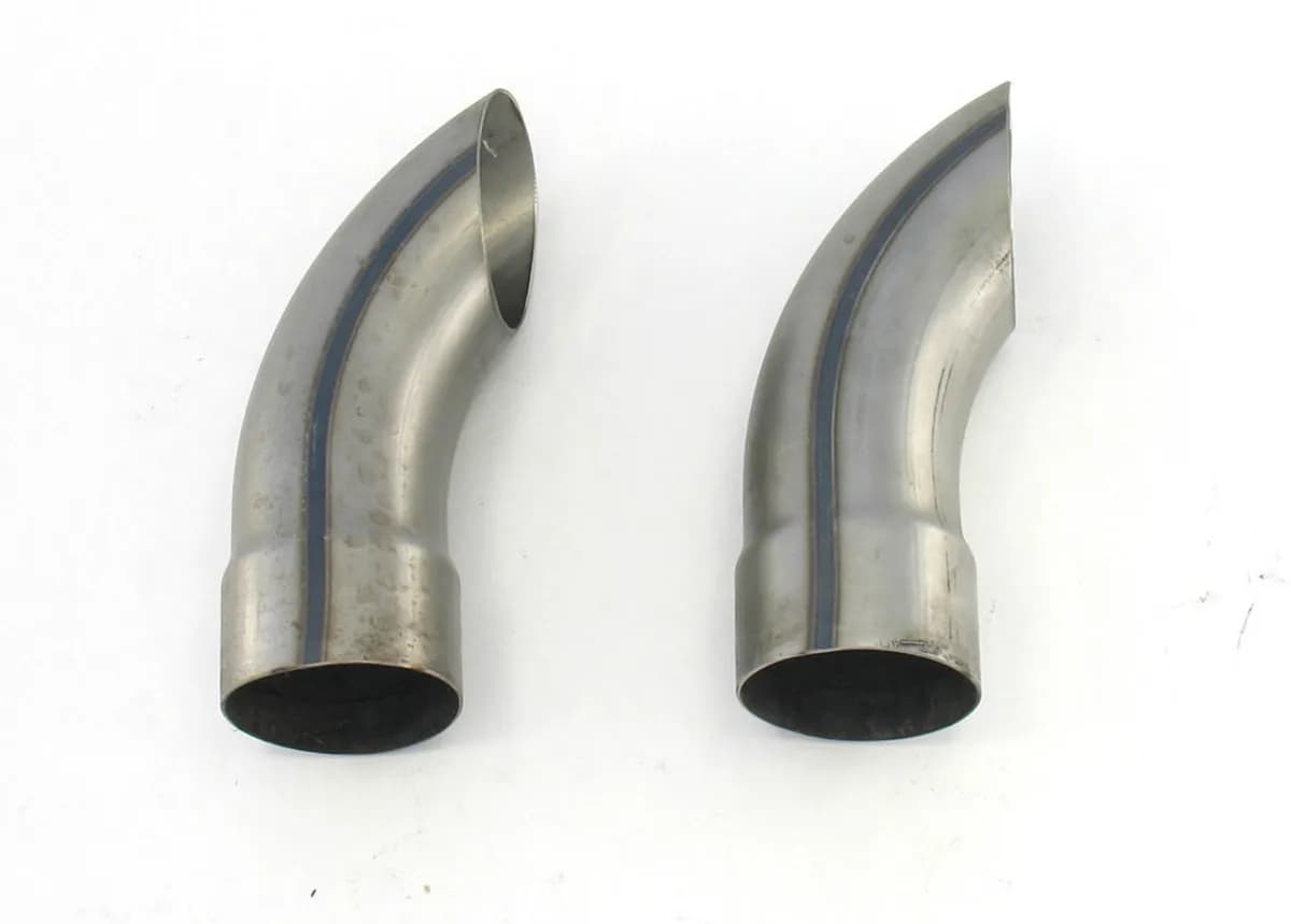 Patriot Exhaust H3813 Exhaust Turnout Inlet/Outlet 3 Inch Length 9 Inch Pair Raw Steel