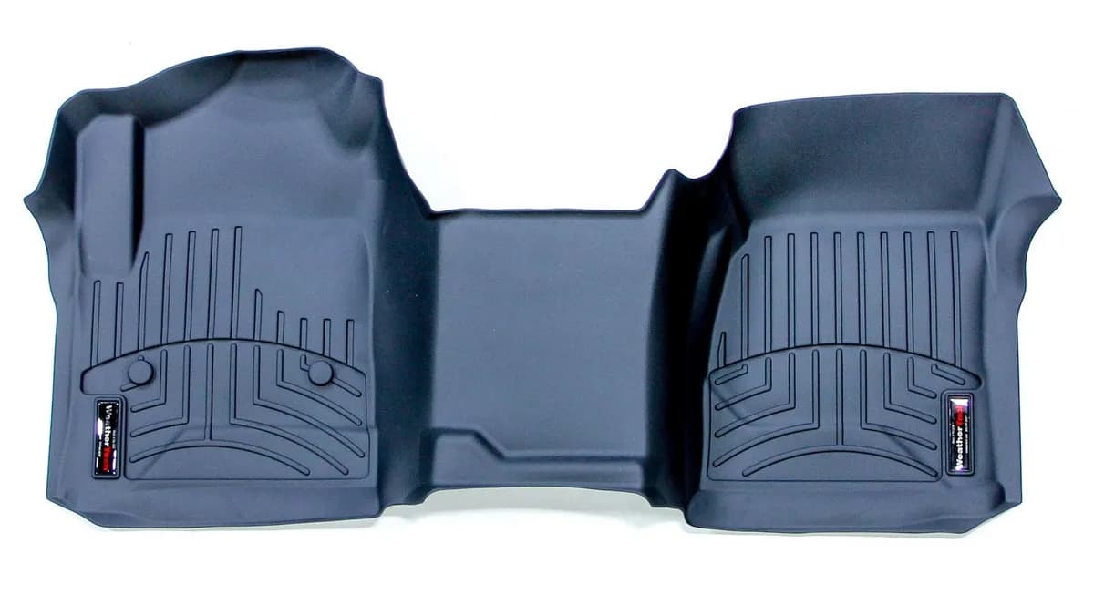 Black Front FloorLiner Chevrolet Silverado 2014 + Over-the-hump: Fits Regular Cab Only; Fits 1500 models only