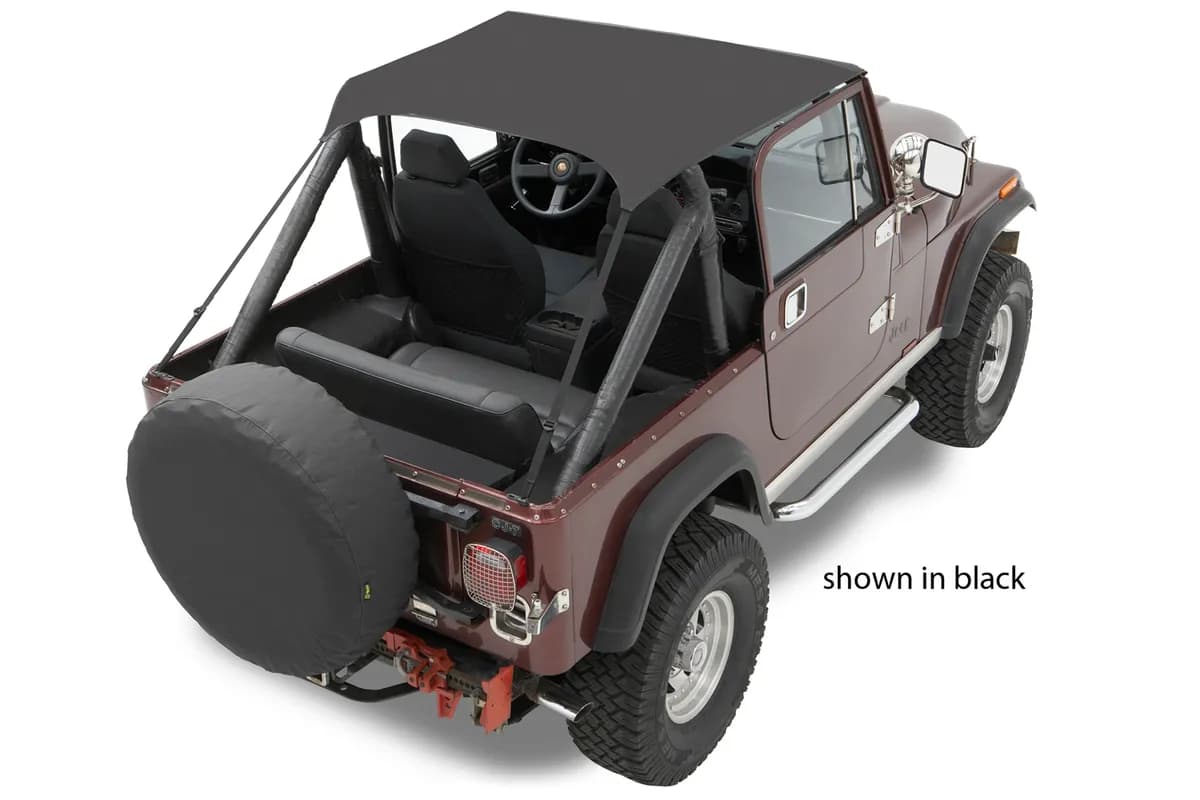 Jeep CJ7 Bikini Top Traditional Bikini Top For Jeep 1976-1986 CJ7 Tan Bestop