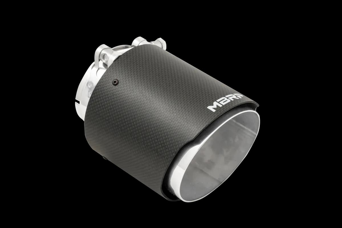 Carbon Fiber Exhaust Tip; 3 in. Inlet Diameter; 4.5 in. Outlet Diameter; 6.13 in. Length; Single Wall; Carbon Fiber Finish;