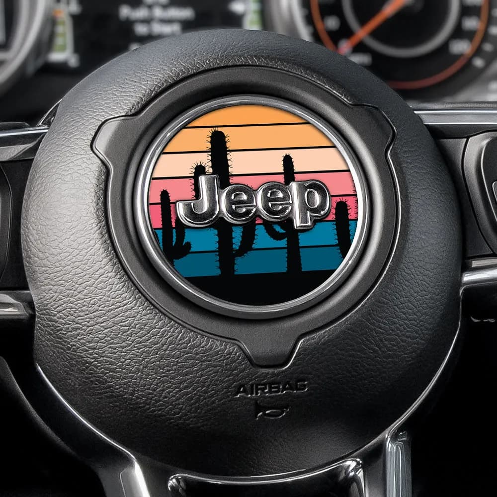 Cactus Trees Steering Wheel Decal