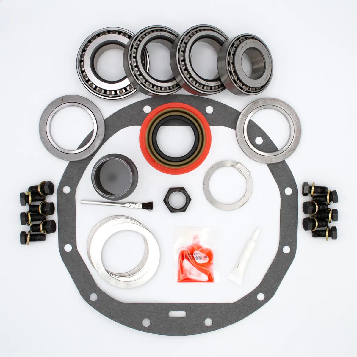 Eaton Master Differential Install Kit; Rear; GM 8.875 in.; 12 Cover Bolts; 12 Ring Gear Bolts; 30/33 Axle Spline; 30 Pinion Spline; Standard Rotation;
