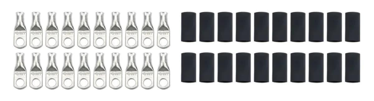Ring Terminals 1/4in 6 Ga w/Heat Shrink 20pk