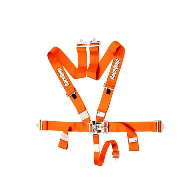 Latch & Link 5 Point Auto Racing Harness Set Sfi 16.1 Seat Belt Set Orange