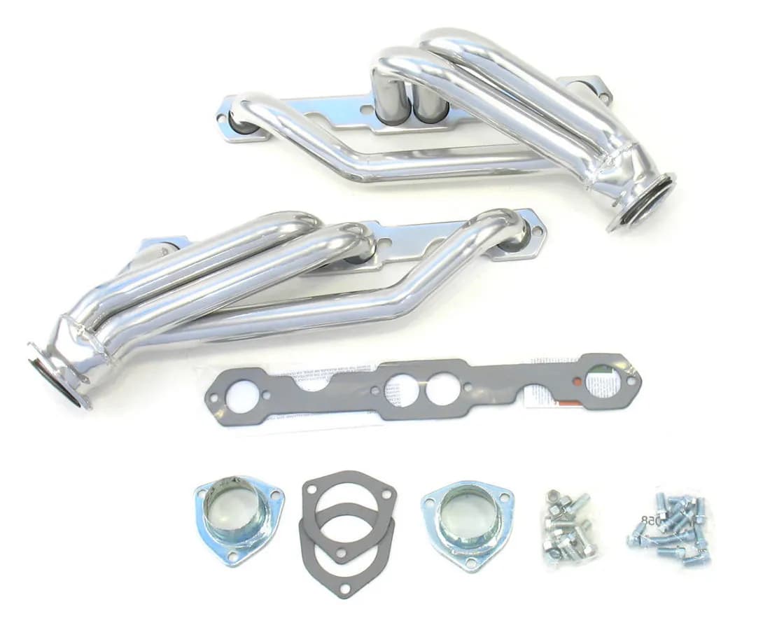 Patriot Mid Length Header 82-04 S-10/S-16 265-400 SBC 1 1/2" Primary 2 1/2" Collector Silver Ceramic Coated H8036-1