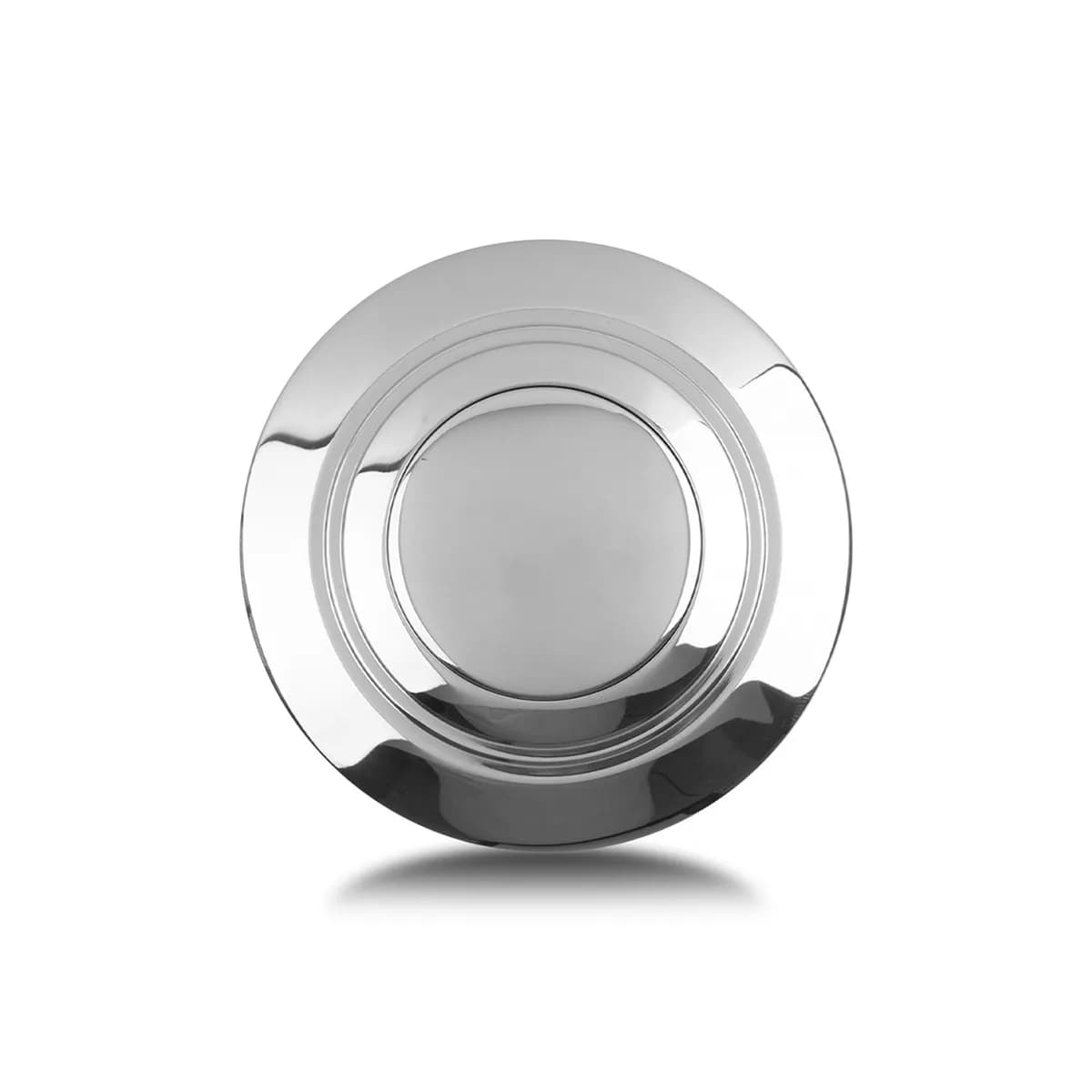 Horn Button; Fits w/Banjo Wheel Steering; Billet Aluminum; Single Contact; Domed Smooth; Polished;