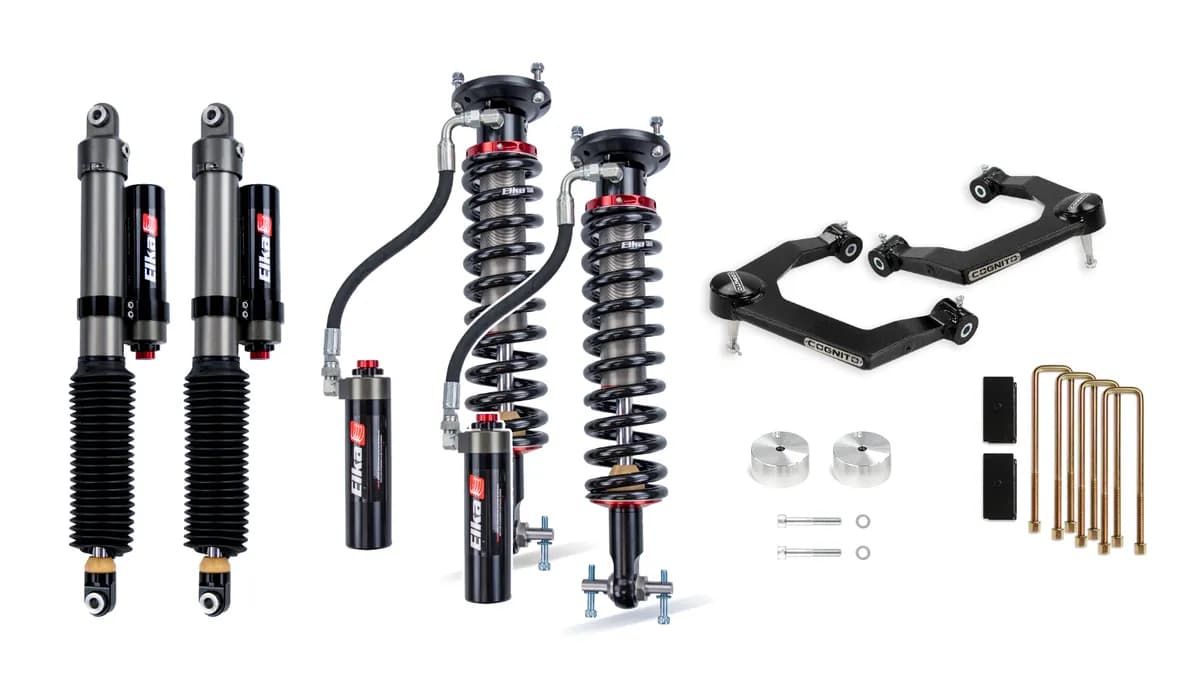 Cognito 3-Inch Elite Leveling Lift Kit With Elka 2.5 Shocks For 2019-2024 Silverado/ Sierra 1500 2WD/4WD