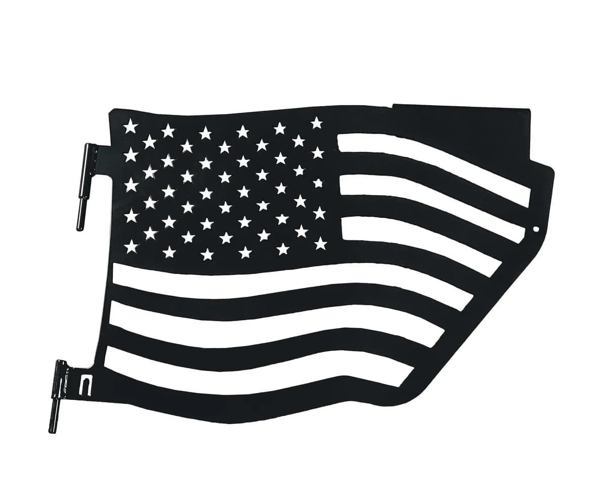 Doors 2007-2018 Trail, American Flag Design Rear Bare