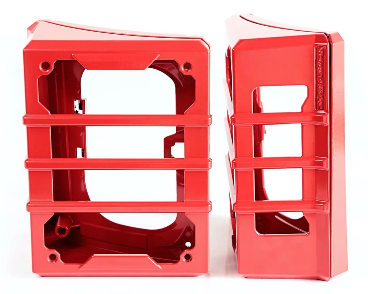 Exterior Accessories 2007-2018 Light Guards Rear, OE Style Red Aluminum