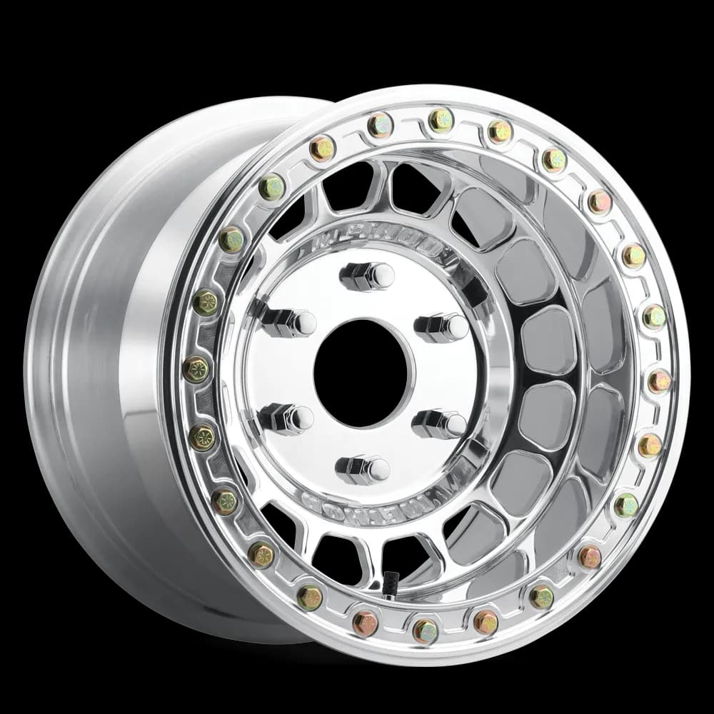 MR413 Beadlock 15x7 5 2 38mm Offset 6x5.5 78.3mm Centerbore Polished w BH-H24100