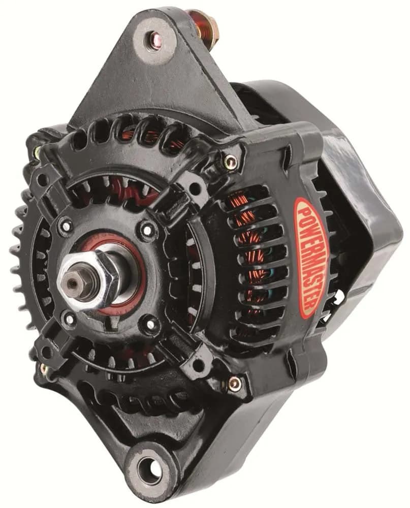 Racing Alternator; 110mm; Denso Style; 100 Amp; 40 Idle; 16 Volt; w/o Pulley; Black;