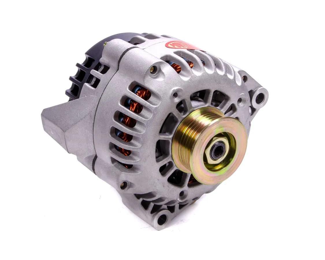 Alternator; CS130D; Rear Battery Post; 165 Amp; 100 Idle; 6 Groove Pulley; PLIS Voltage Regulator; Natural;