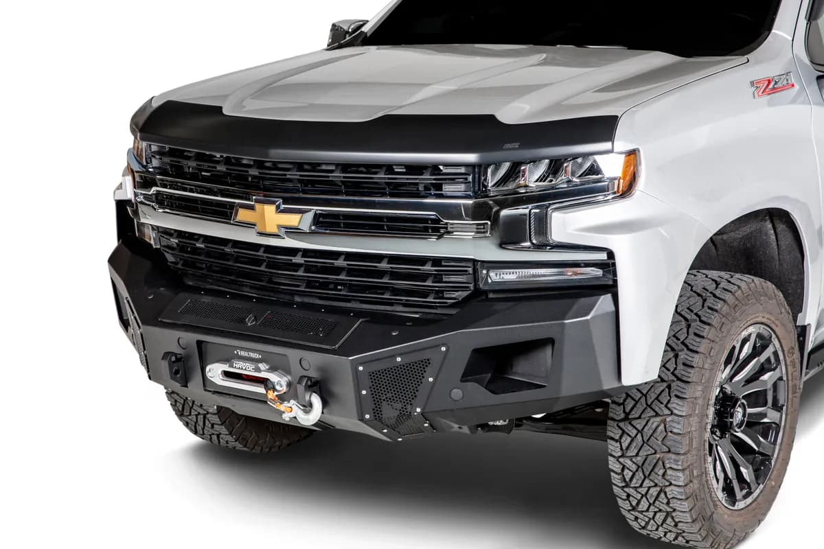19c Silverado 1500 Br6 Steel Winch Bumper Textured Black Powdercoat