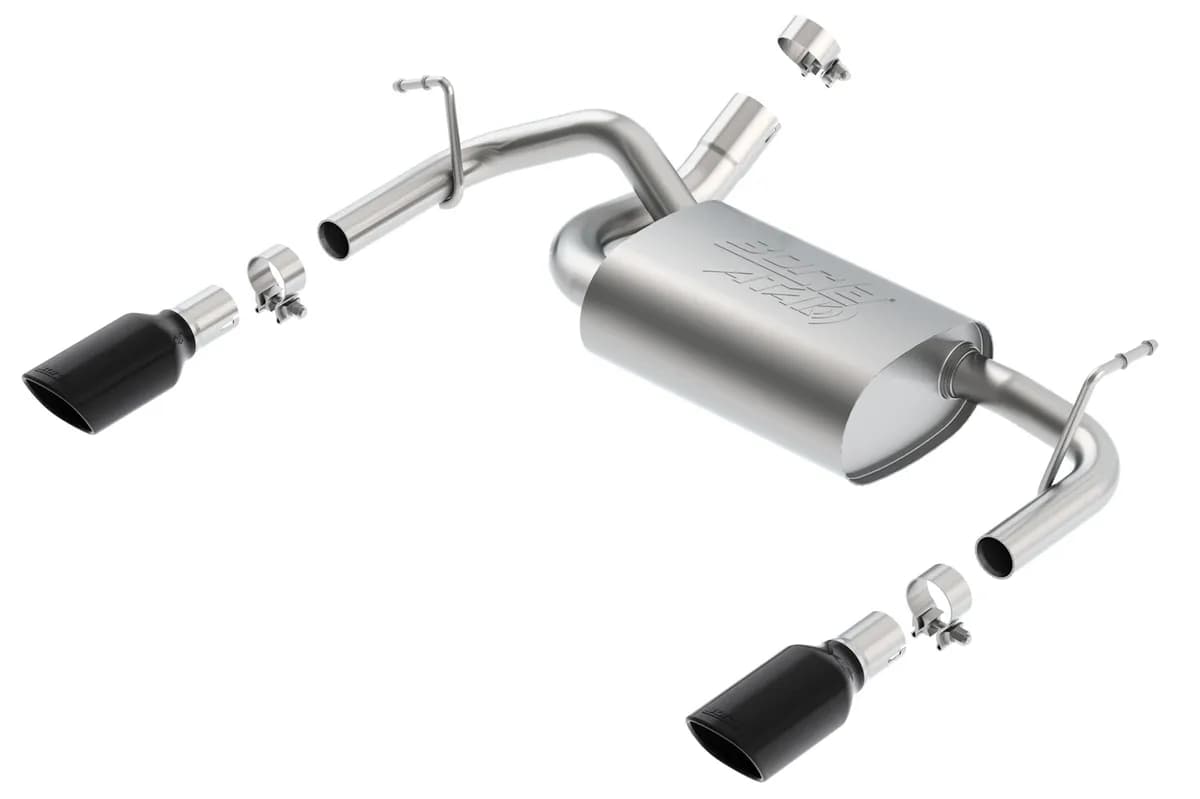 1214 Wrangler 3.6l At/Mt 4WD s sq rl AC sr Atak 2.5in2in Tip 3.5in sq x 8in Black Chrome