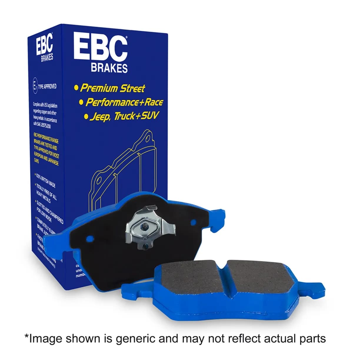 Bluestuff B Super/Street and Trackday Brake Pads; FMSI Pad No. D1309; Solid; 4 Bolt Holes; 259/280mm Dia.; 44mm Height; 10mm Thick; 64.1mm Center Hole Dia.;