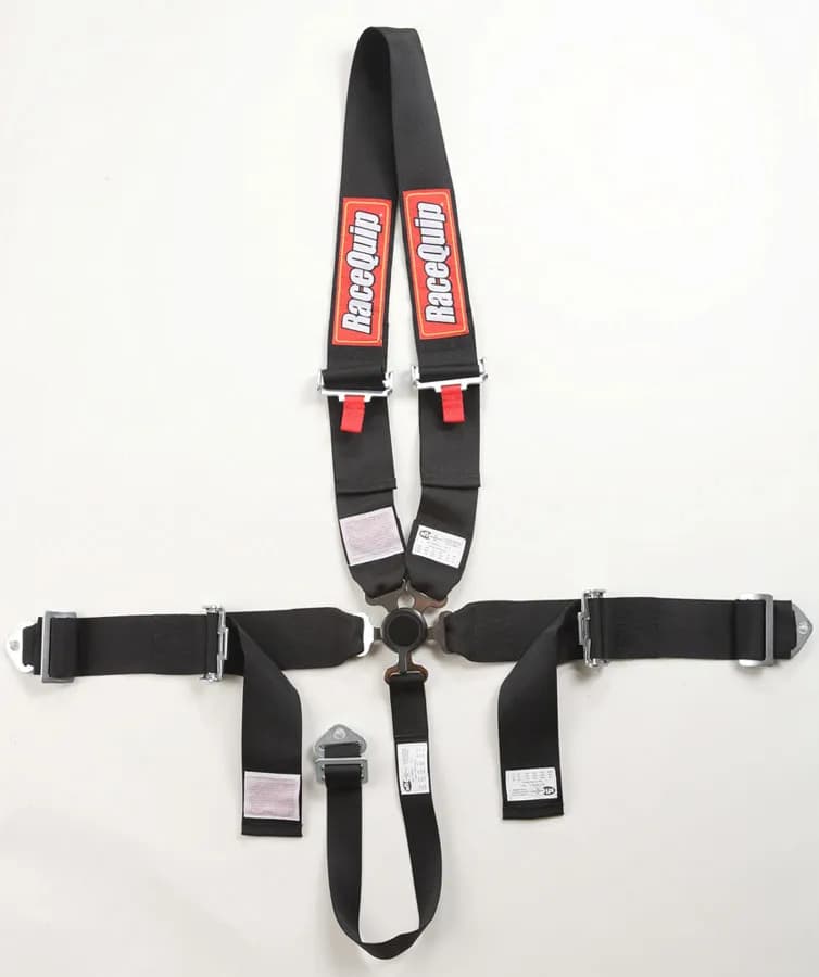 Camlock Dragster u Auto Racing Harness Set; Pullup Lap; Sfi 16.1 Seat Belt Set; Black