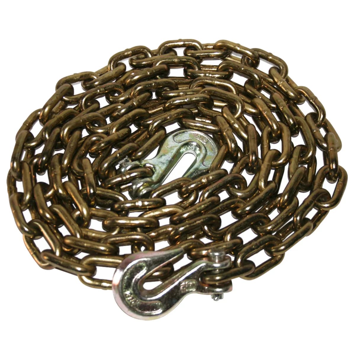 Winch Chain 10 Ft 5/16 Inch G70 W/Choker Hooks Bulldog Winch