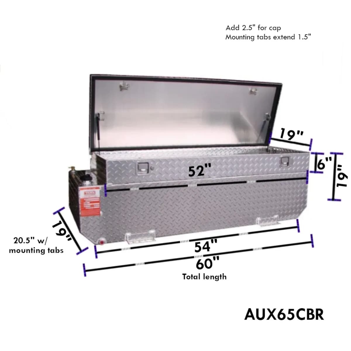ATI 62 Gallon Auxiliary Diesel Fuel Tank & Toolbox Combo