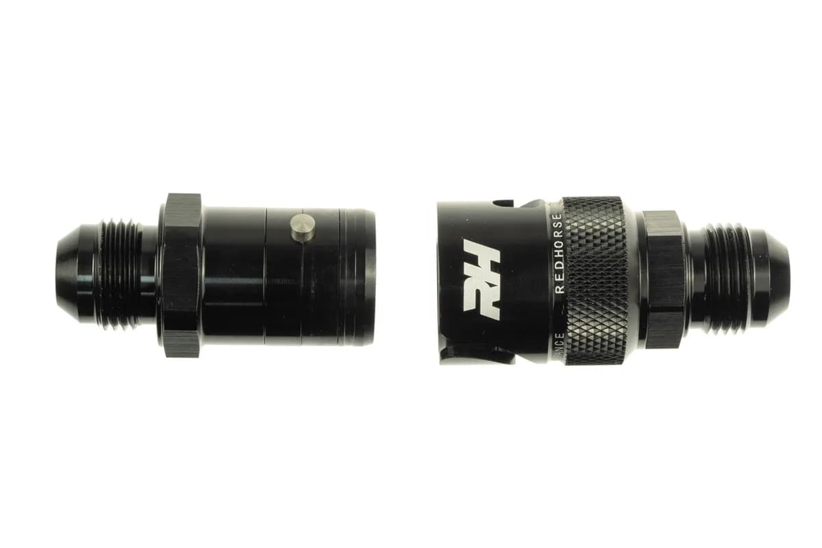 10AN Dry Break Quick Release Adapter Black