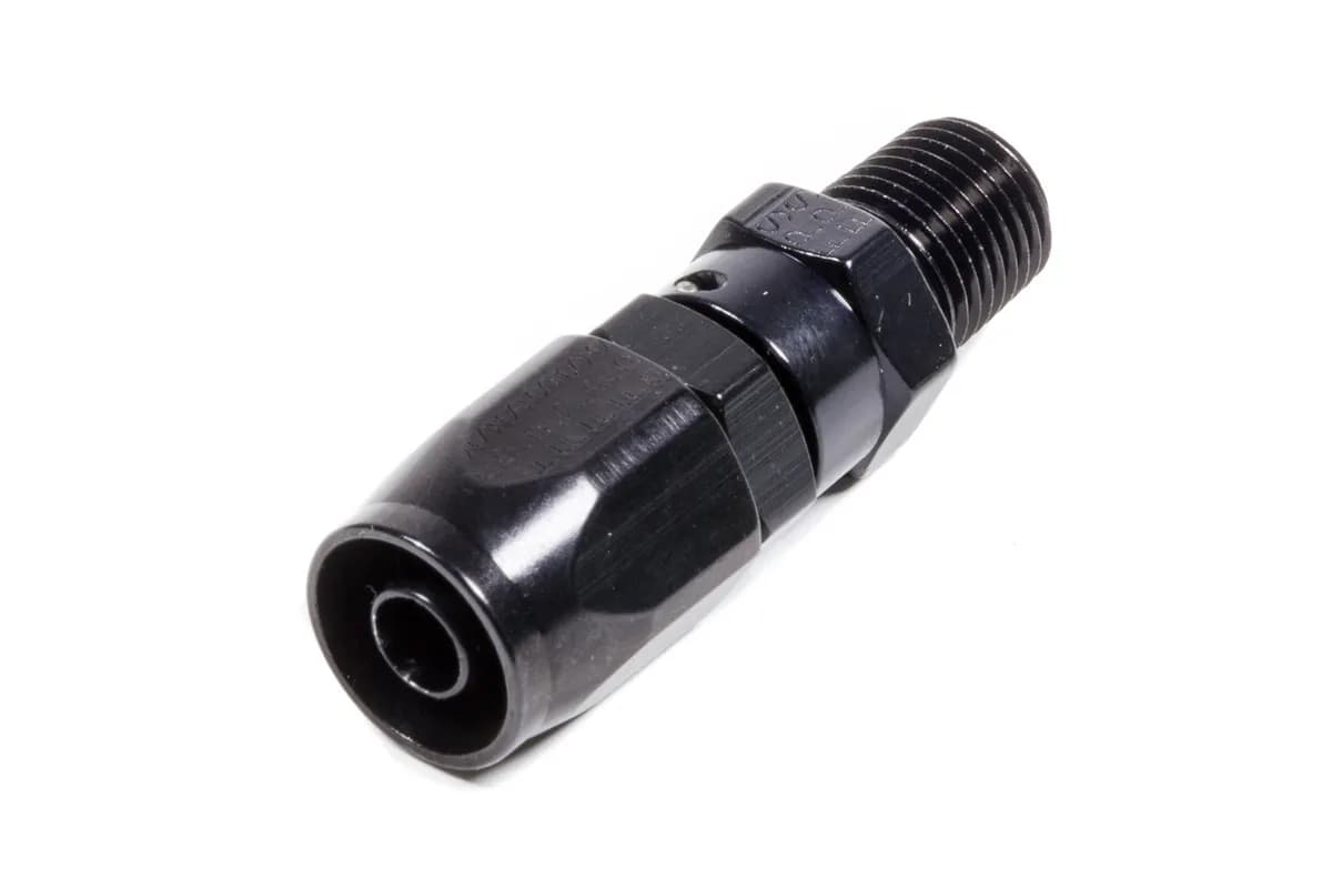 #6 Straight Hose End x 1/4 Mpt Black