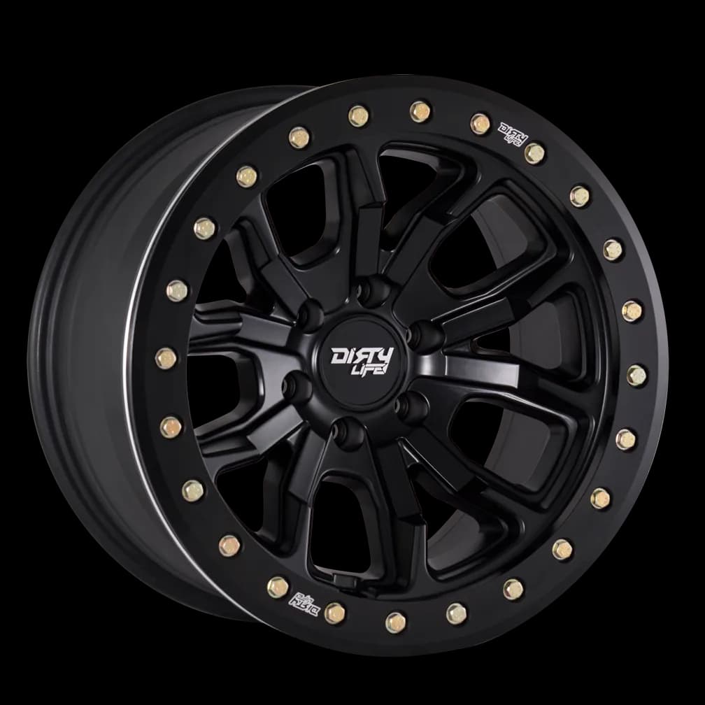 Dirty Life DT-1 9303 Series Beadlock Wheel 17x9 5x5 12mm Offset Matte Black - JT/JL/JK