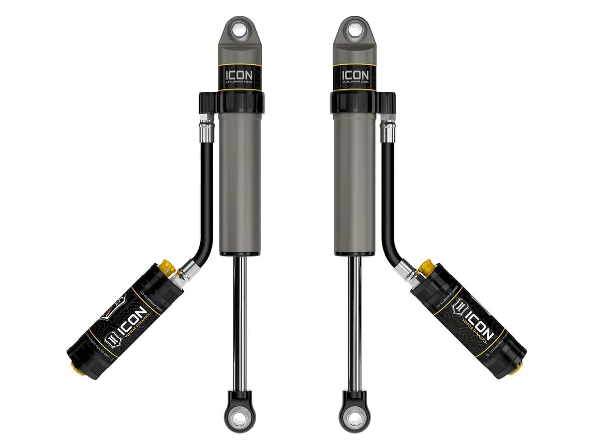 ICON 1997-2023 Nissan Patrol Y61, 2" Lift, Rear, V.S. 2.5 Aluminum Series Shock Absorbers, Remote Reservoir w/ CDCV, Pair