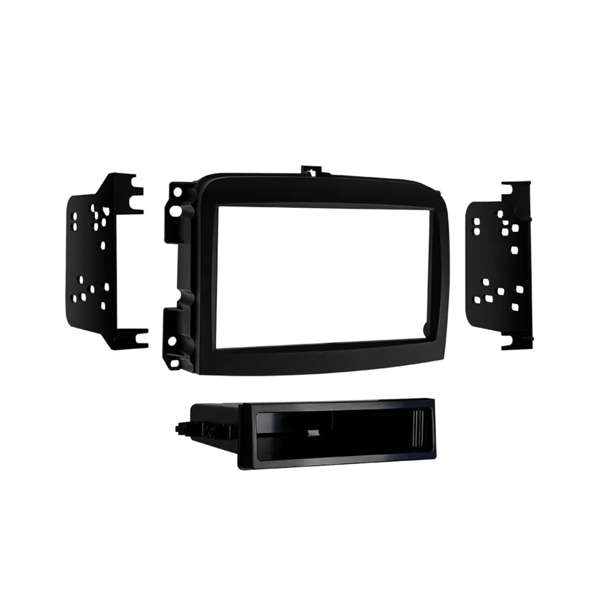 Custom Fit Mounting Kit; ISO DIN Radio Provision w/Pocket; Incl.: Radio Trim Panel/Brackets/Pocket;