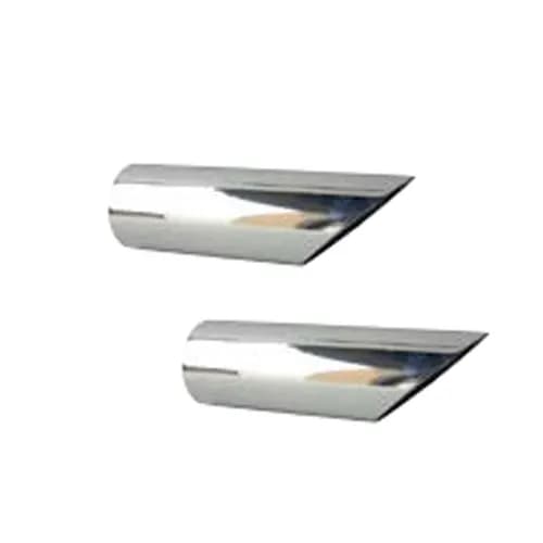 Exhaust Tail Pipe Tip Set 2.5 in Angle Cut x 9 in L Clamp On Hardware Not Incl Polished 304 Stainless Steel Pair Pypes Exhaust