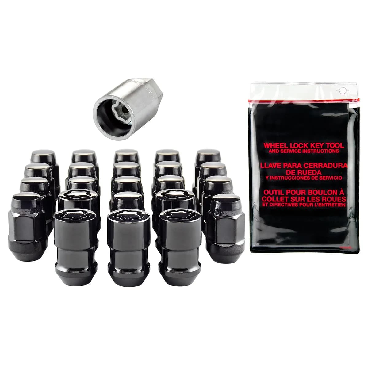 McGard 84563BK Bulge Cone Seat Exposed Style 23-Piece Wheel Installation Kit-Black