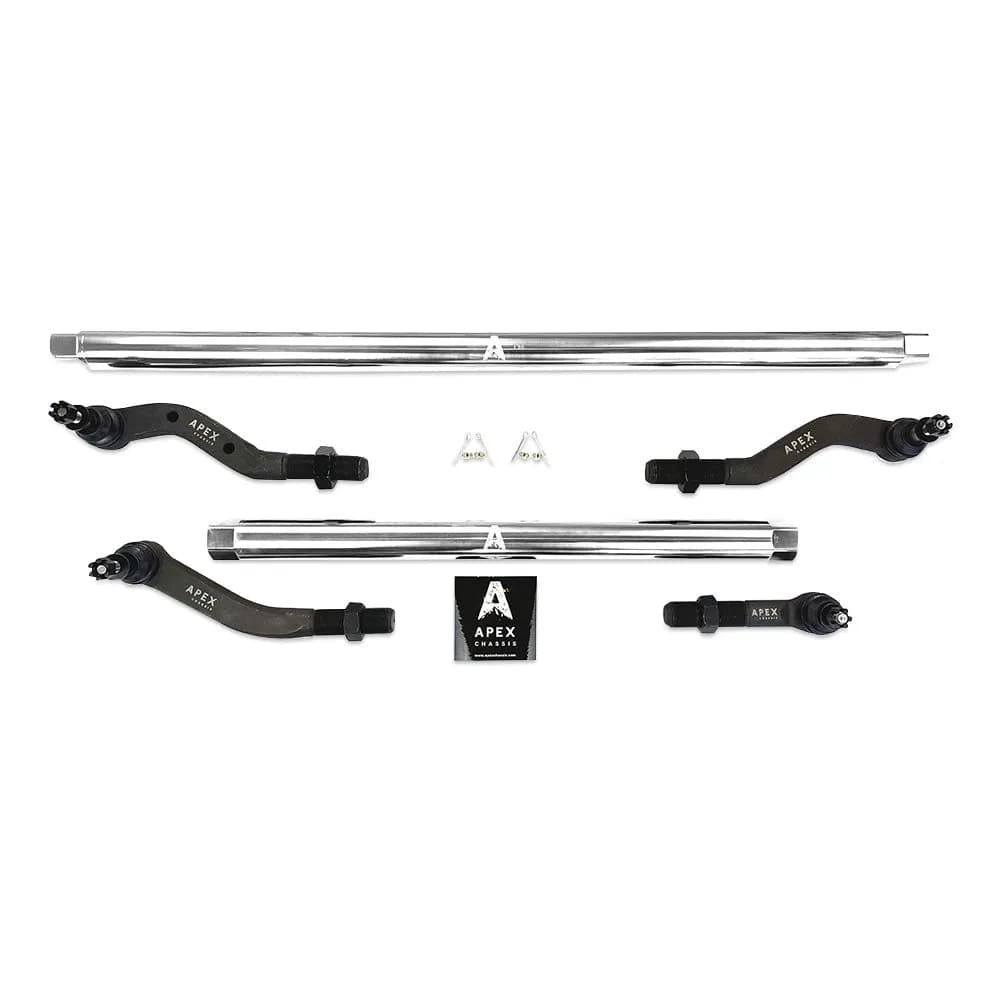 Kit600 - Jeep Jl-Jt – For Axle Upgrade Options Only - 2.5 Ton Prolock Tie Rod & Drag Link Assembly - Polished Aluminum