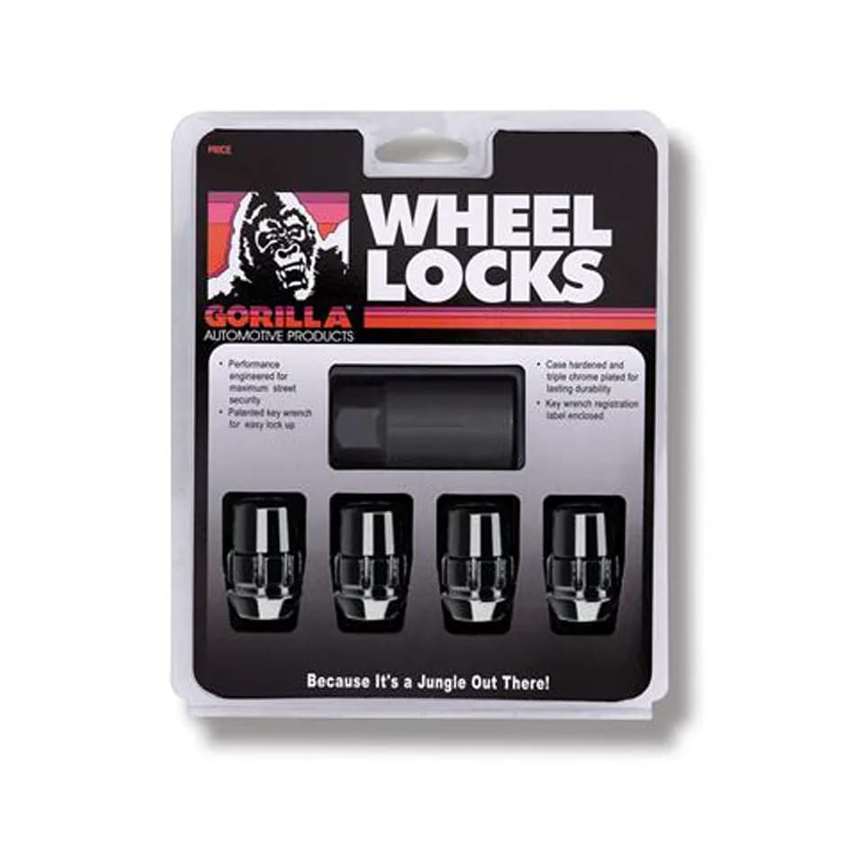 Original Gorilla Lock Set Acorn Bulge 13/16 Hex 14x1.50 Black Set of 4 71641NBC