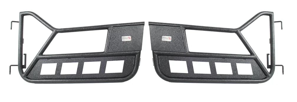 Jeep TJ Front Tube Doors 97-06 Wrangler TJ Black Textured Powdercoat Steel Fishbone Offroad