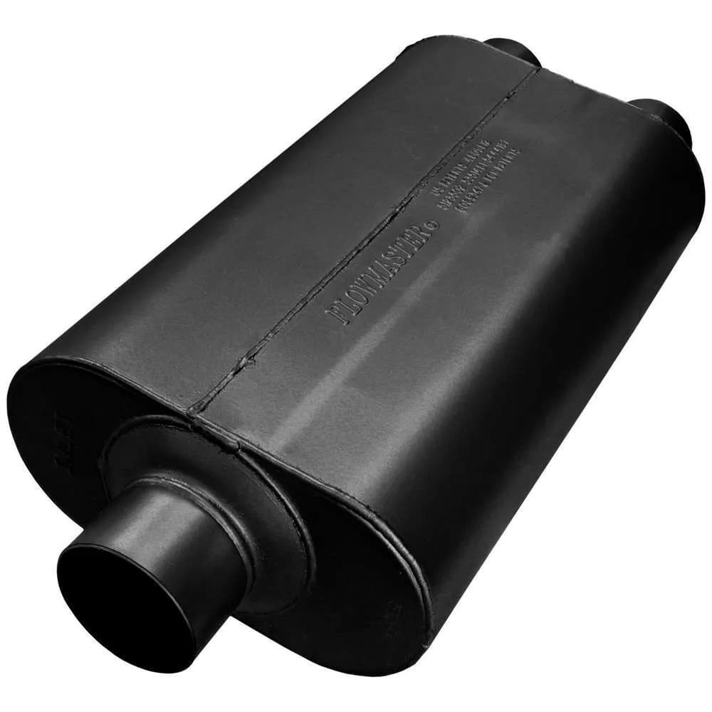 50 Series H.D. Muffler 3.00in IN (C) / 2.50in OUT (D): ea 16 Gauge Aluminized Steel